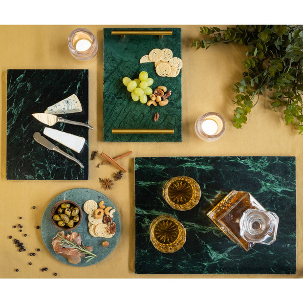 donkergroene marmeren serveerplank - Studio Blooming