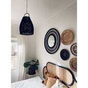 zwarte rotan lampkap - Studio Blooming