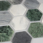 Marmeren onderzetter hexagon set van 4 - Studio Blooming