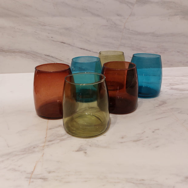 Handgemaakt glas petrolkleur - Studio Blooming
