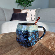 Mok donkerblauw en goud - Studio Blooming