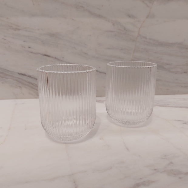 Stripe glass set van 6 - Studio Blooming