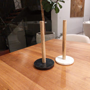 Keukenrolhouder marmer met hout - Studio Blooming