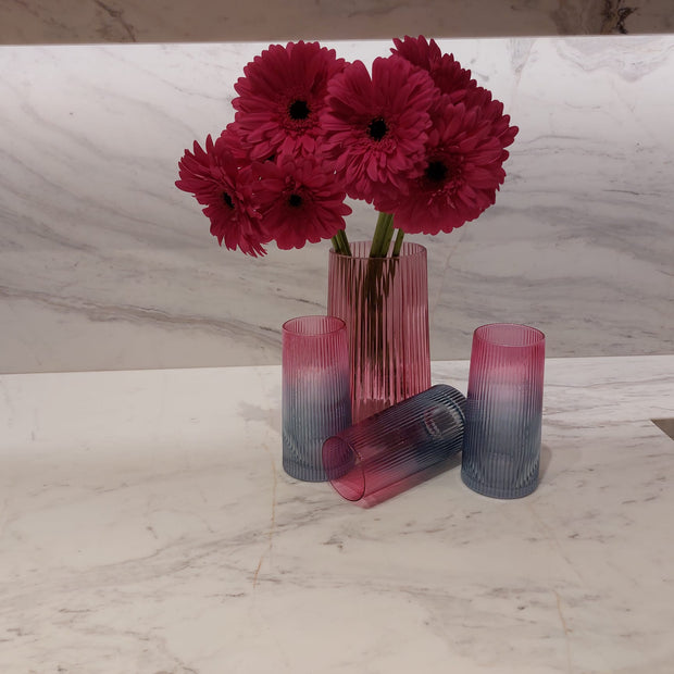 Tweekleurige waterglas stripe - Studio Blooming